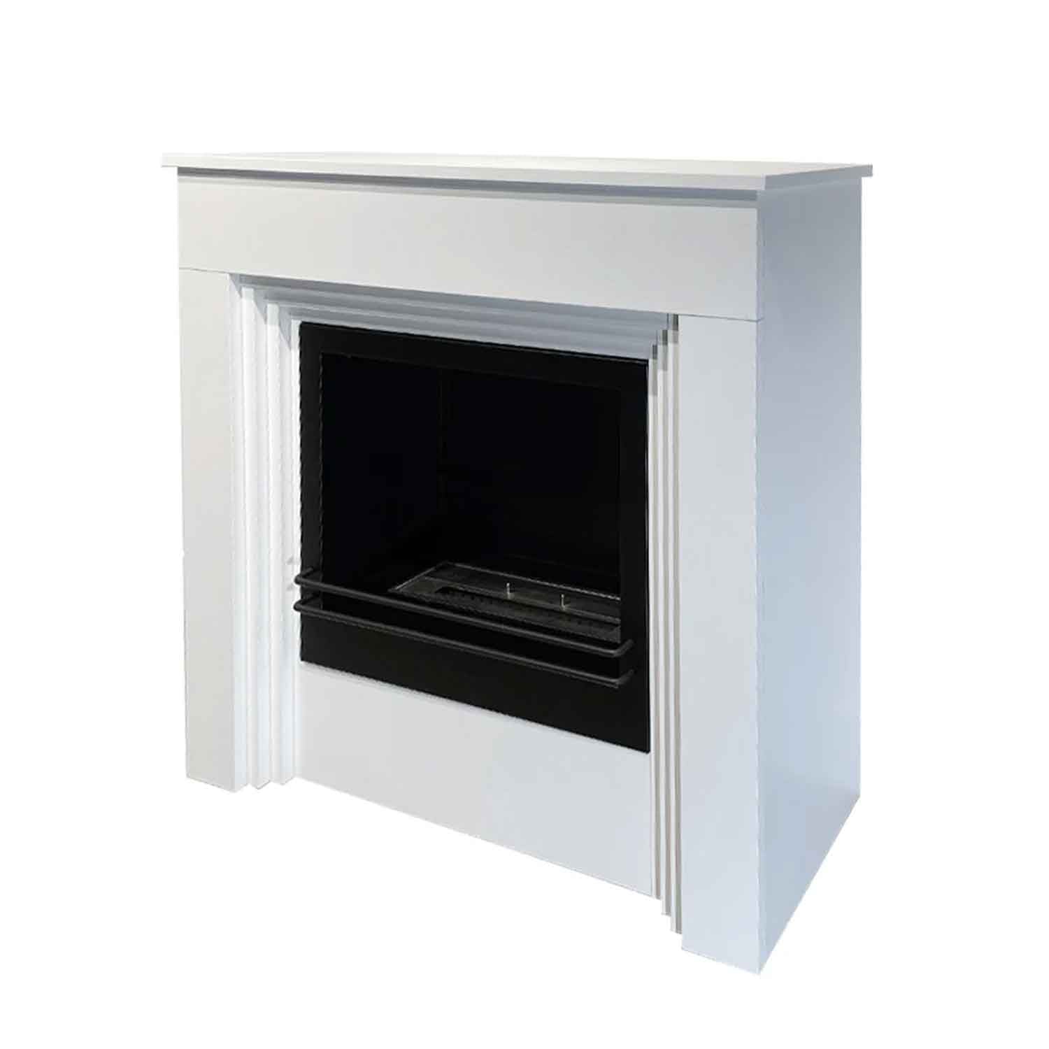 Bellini - Camino a bioetanolo da terra 96x35xH96 cm, bianco