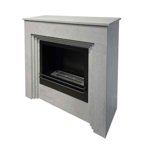 Bellini - Camino a bioetanolo da terra 96x35xH96 cm, effetto cemento