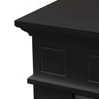 Jefferson - Camino a bioetanolo da terra in legno 89,5x28xH90,5 cm, colore nero