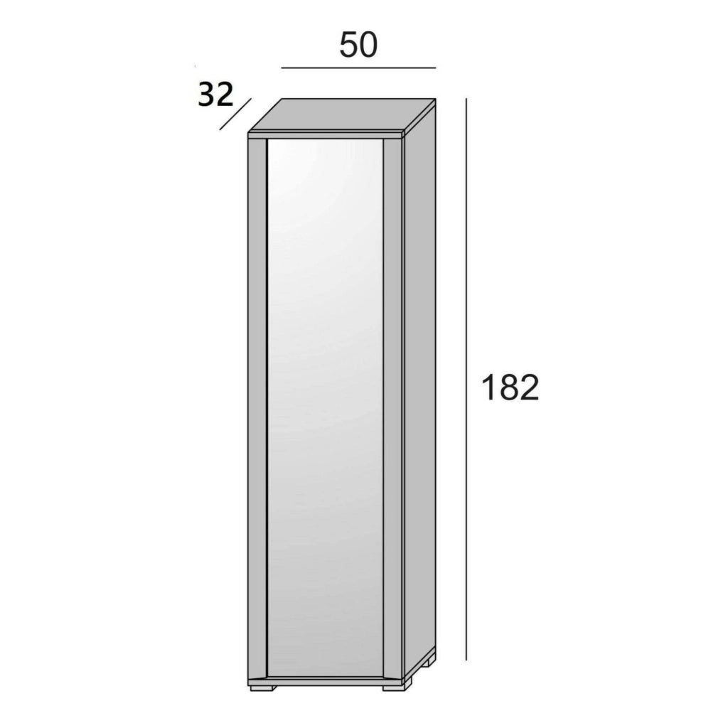 Mobile Portascarpe Asiago, Scarpiera 7 Ripiani Made in Italy, 50x32x182h cm Bianco