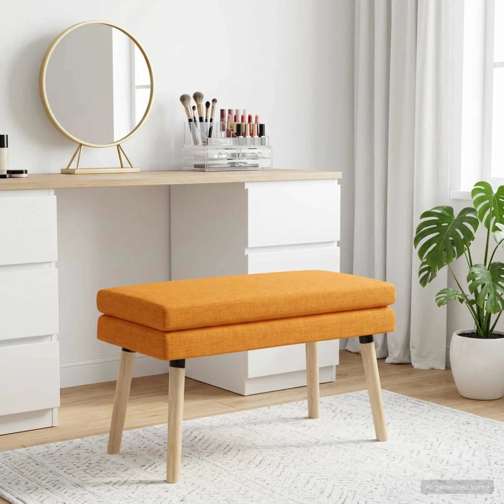 Panchina a doppio strato Giallo Scuro 80 x 40 x 47 cm Tessuto 42038440