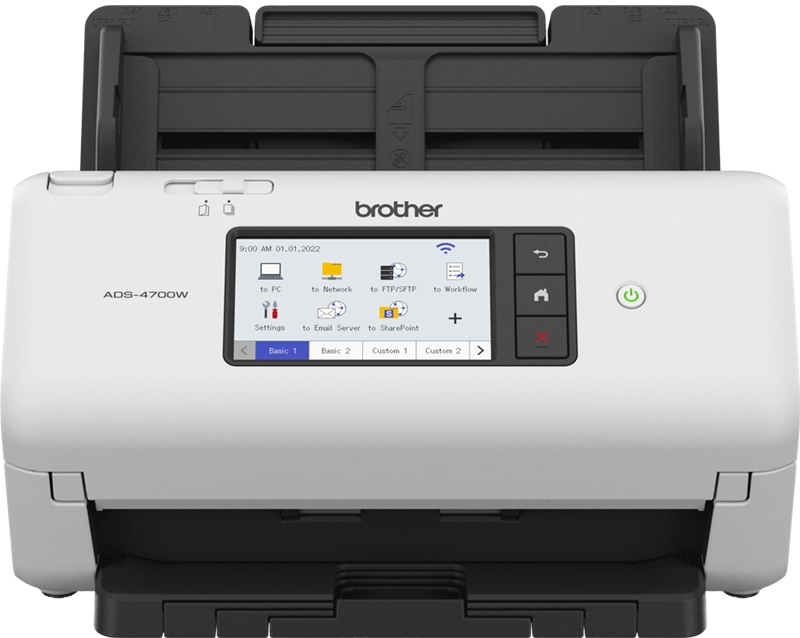 Brother ADS-4700W scanner Scanner con ADF + alimentatore di fogli 600 x 600 DPI A4 Nero, Bianco