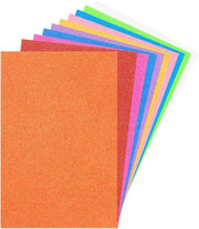 Glitter Schiumavelli 10 pezzi, 20 x 30 cm - Schiuma EVA autoadesiva per fai da te, progetti e scrapbook - Colori misti