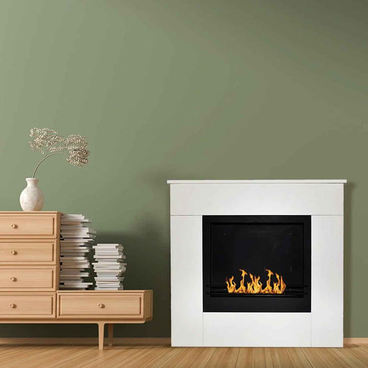 Michelangelo - Camino a bioetanolo da terra in legno 96x36xH90 cm