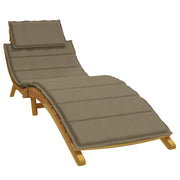 vidaXL Cuscino per Lettino Prendisole Tortora Mélange 186x58x4cm