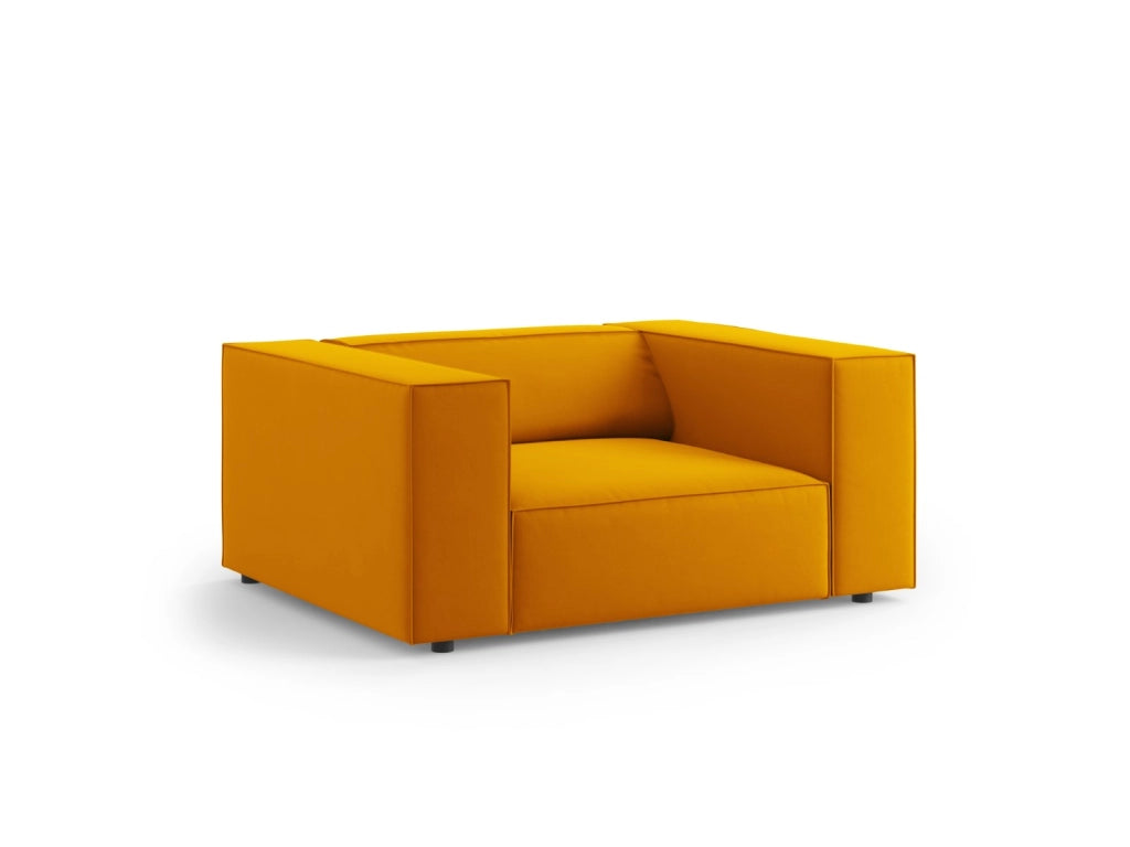 Cosmopolitan Design - Poltrona "Arendal" in velluto giallo 