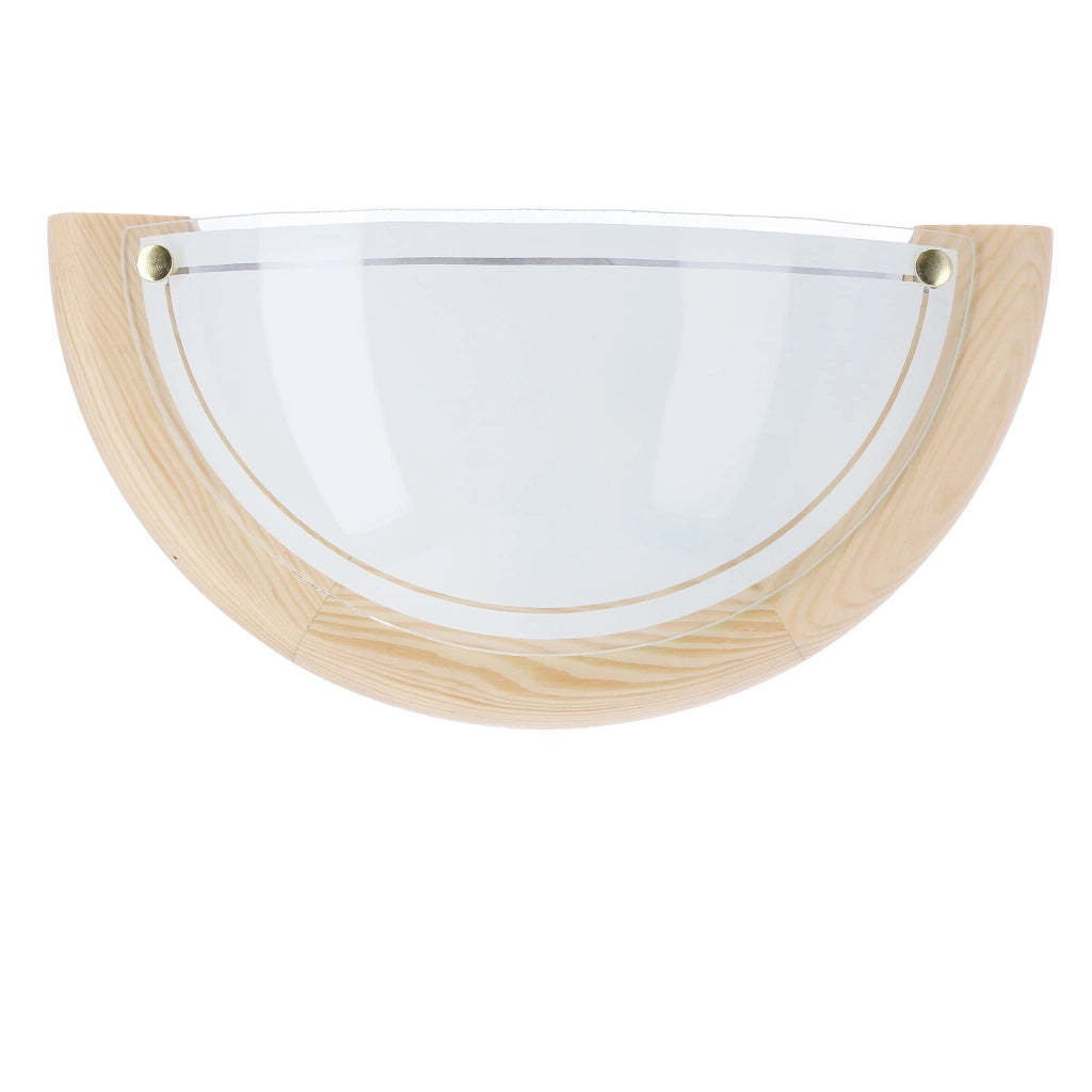Plafoniera Candellux 11-32440 legno naturale vetro 30cm E27