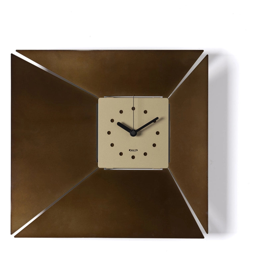 orologio da parete minimal illusio Bianco marmo/avorio in Ferro 42x5x40h cm