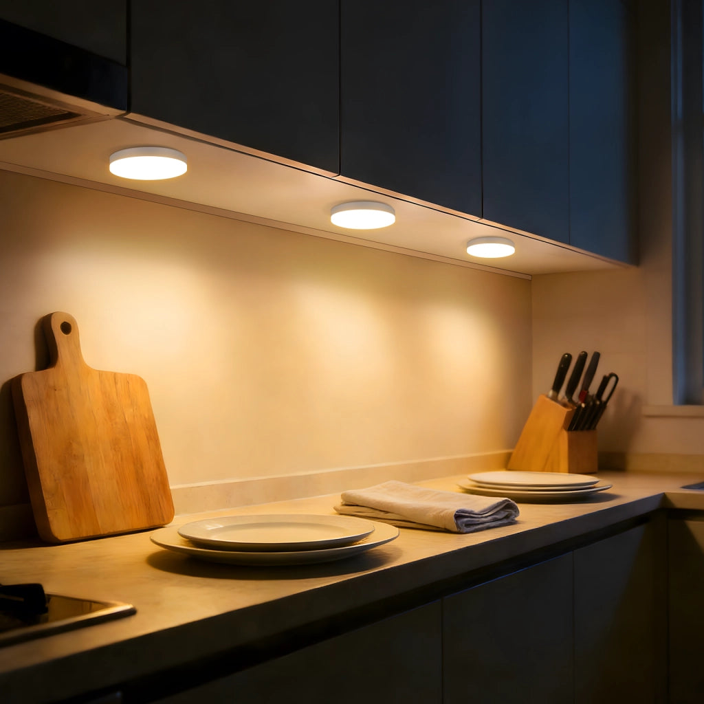 ZMH Lampadine GX53 74x25 mm Ultra Piatta Luce Calda 3000K 5W per Lampade da Sotto Unità Non Dimmerabile Confezione da 6