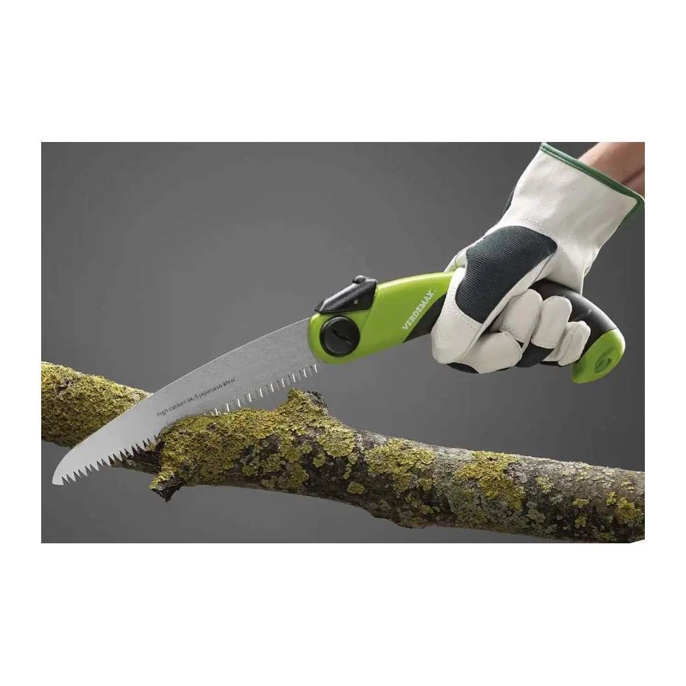 Seghetto Pieghevole da Giardino con Lama 18 cm in Acciaio Verdemax
