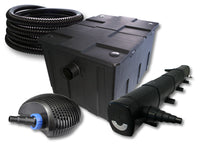 Set filtro per laghetto da 60.000 l Chiarificatore 72W Pompa ECO 40W Tubo 25m