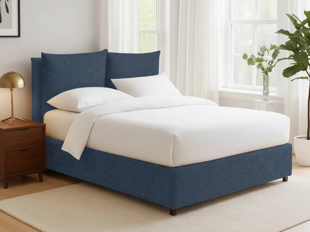 Todmorden, Letto Singolo Sfoderabile Made in Italy, blu