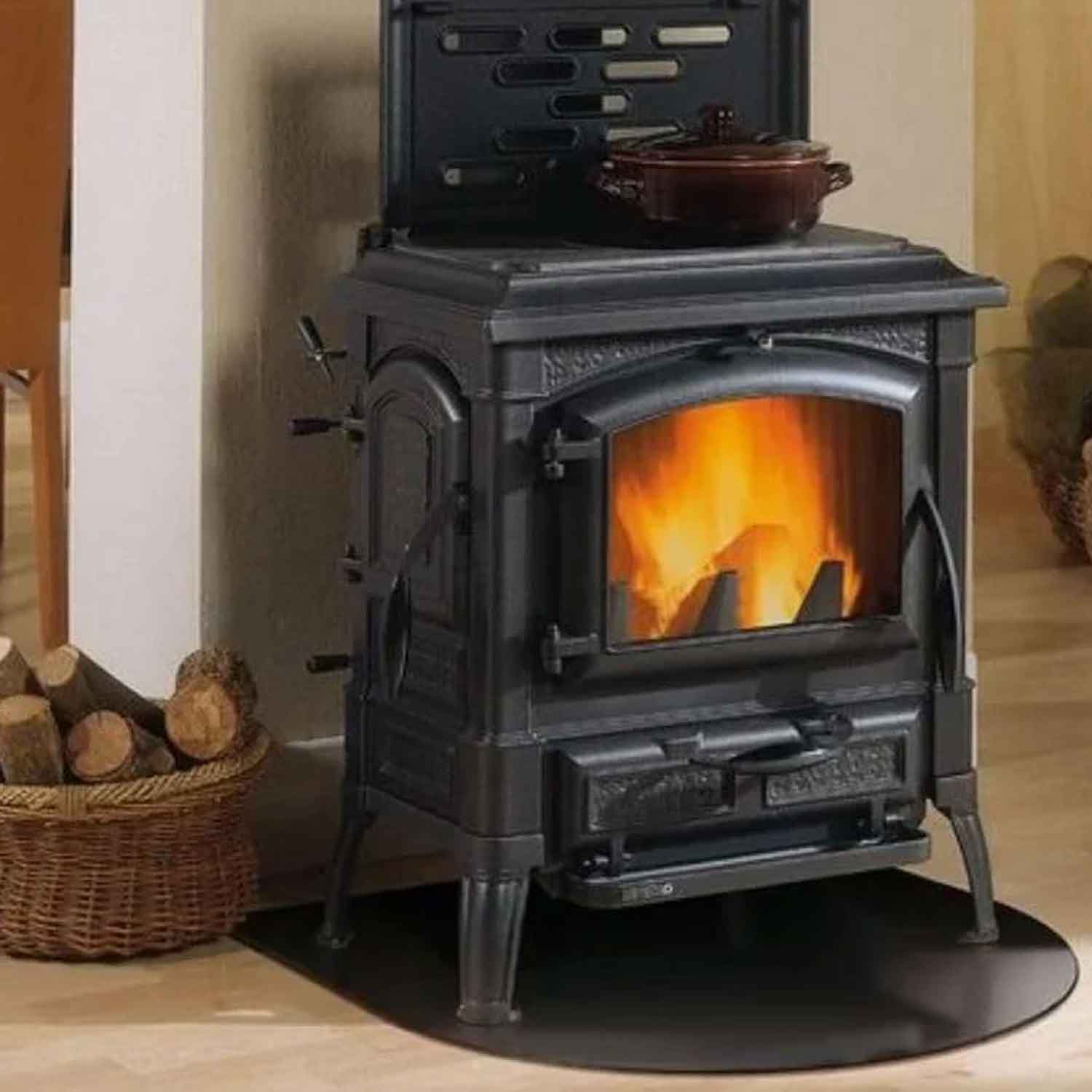 Pedana salvapavimento sotto stufa a legna e pellet in acciaio 70x60 cm