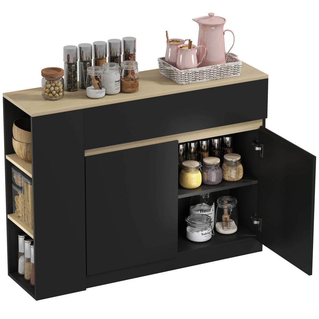 Credenza con cassetti e ante ¨C zephmum ¨C 110x29.5x82 cm nero