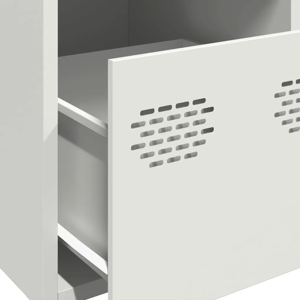 Credenza-Buffet-Armadio da cucina Bianca 39x35x103,5 cm in Acciaio