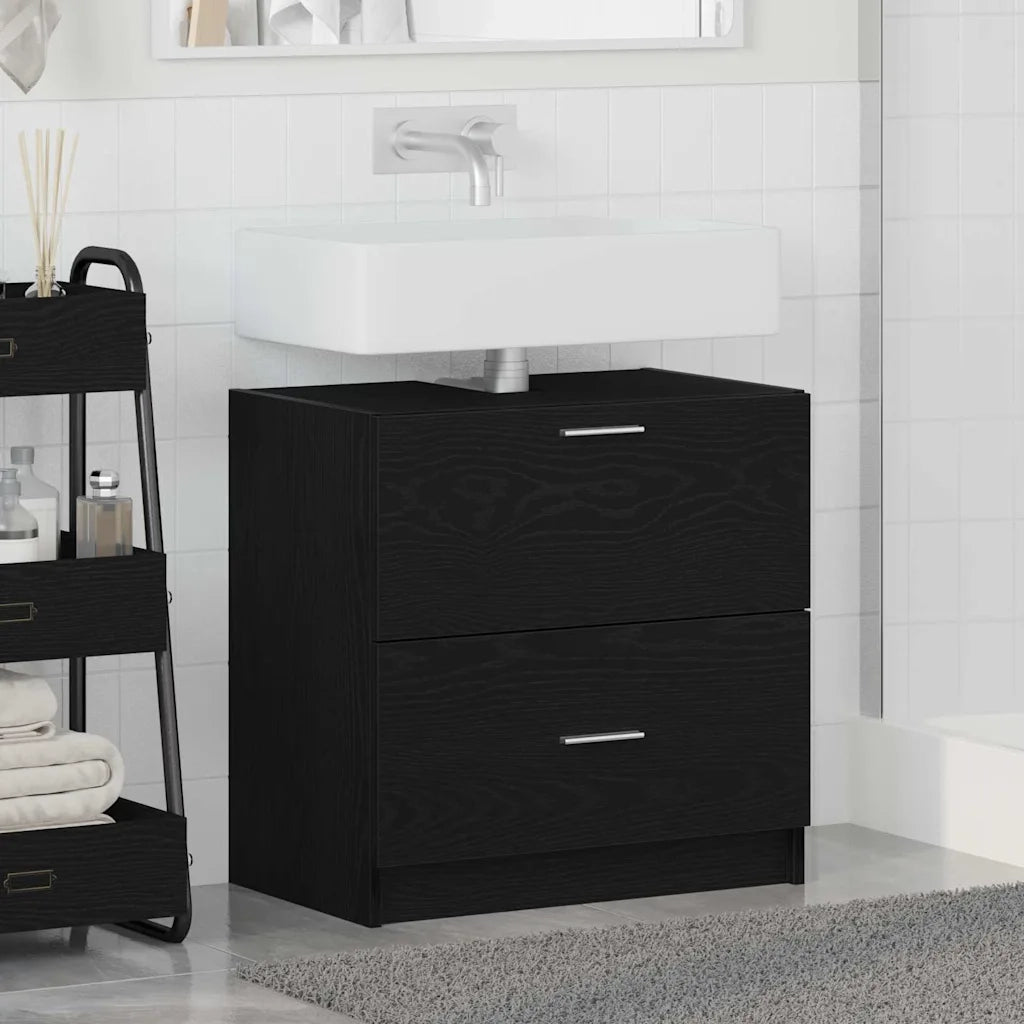 Mobile da Bagno Rovere Nero 59 x 37 x 59 cm Legno multistrato 868823