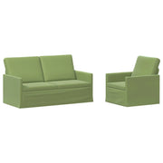 Set di divani 2 pcs Verde chiaro Velluto (V) 3433206