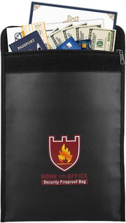 Documenti Vuurvast - Acqua Impermeabile - Cerniera Rit Slittasi - Protezione per Documenti - Nero - Materiale Sostenibile - Borsa di Archiviazione