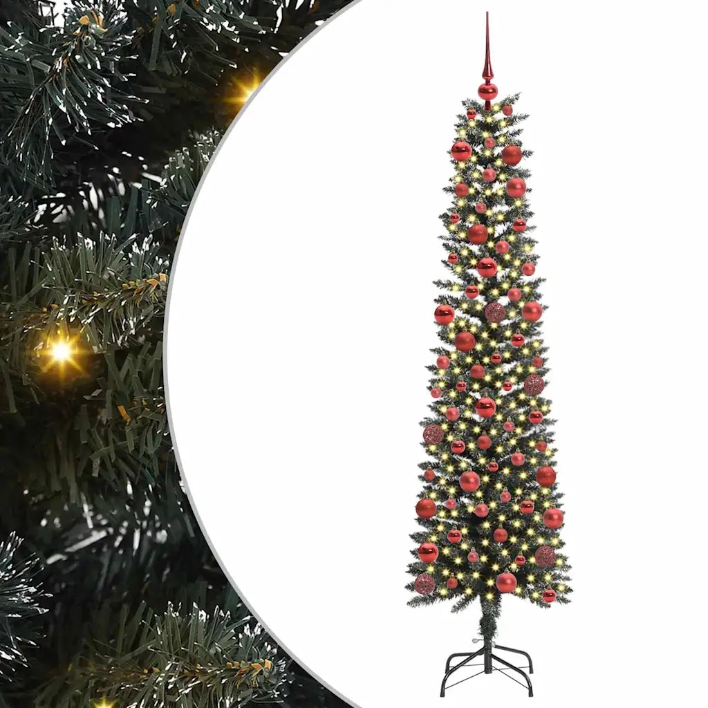 Albero di Natale Artificiale-Albero Natalizio con 300 LED Verde 180 cm 517075