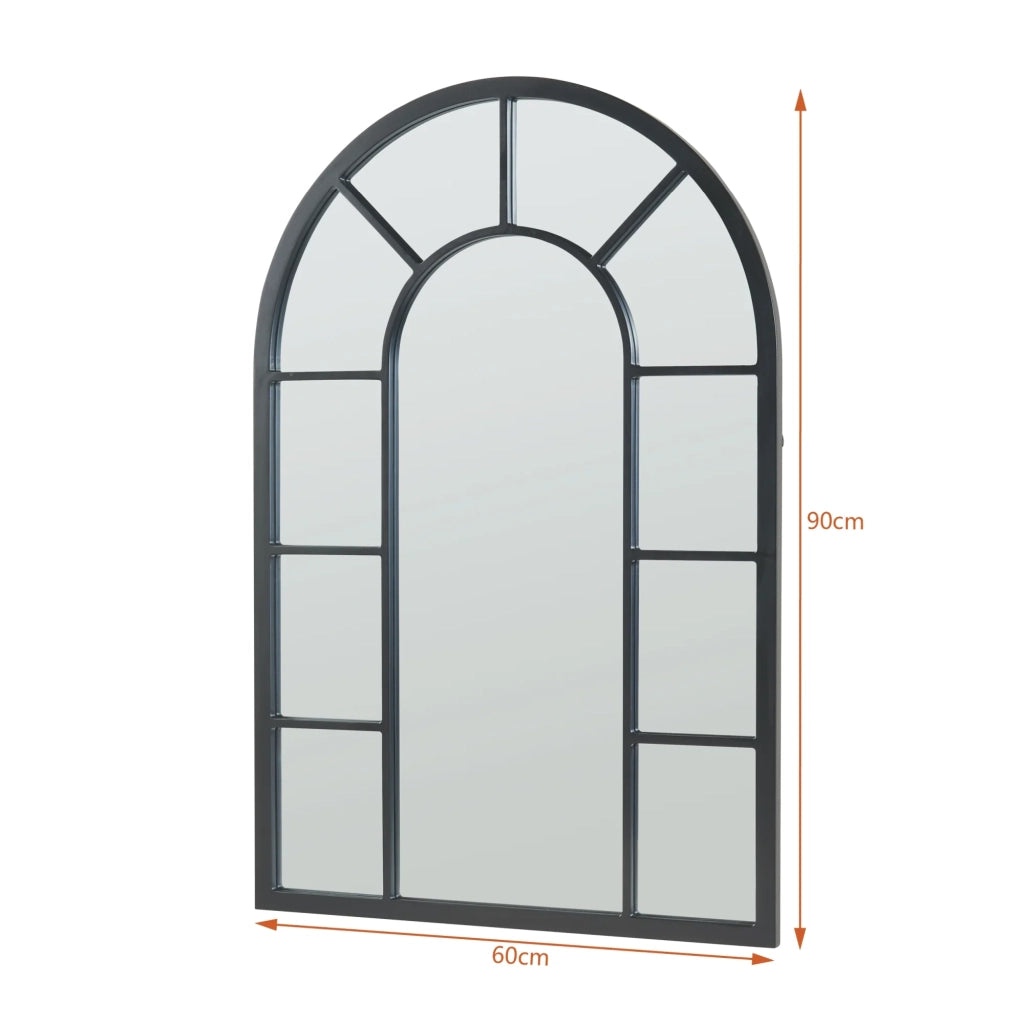 Specchio decorativo moderno da parete MDF 90 x 60 cm nero 03_0010176