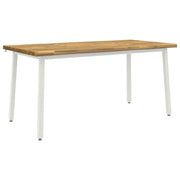 Tavolo da pranzo con bordo vivo 160 x 70 x 75 cm Bianco 3424998