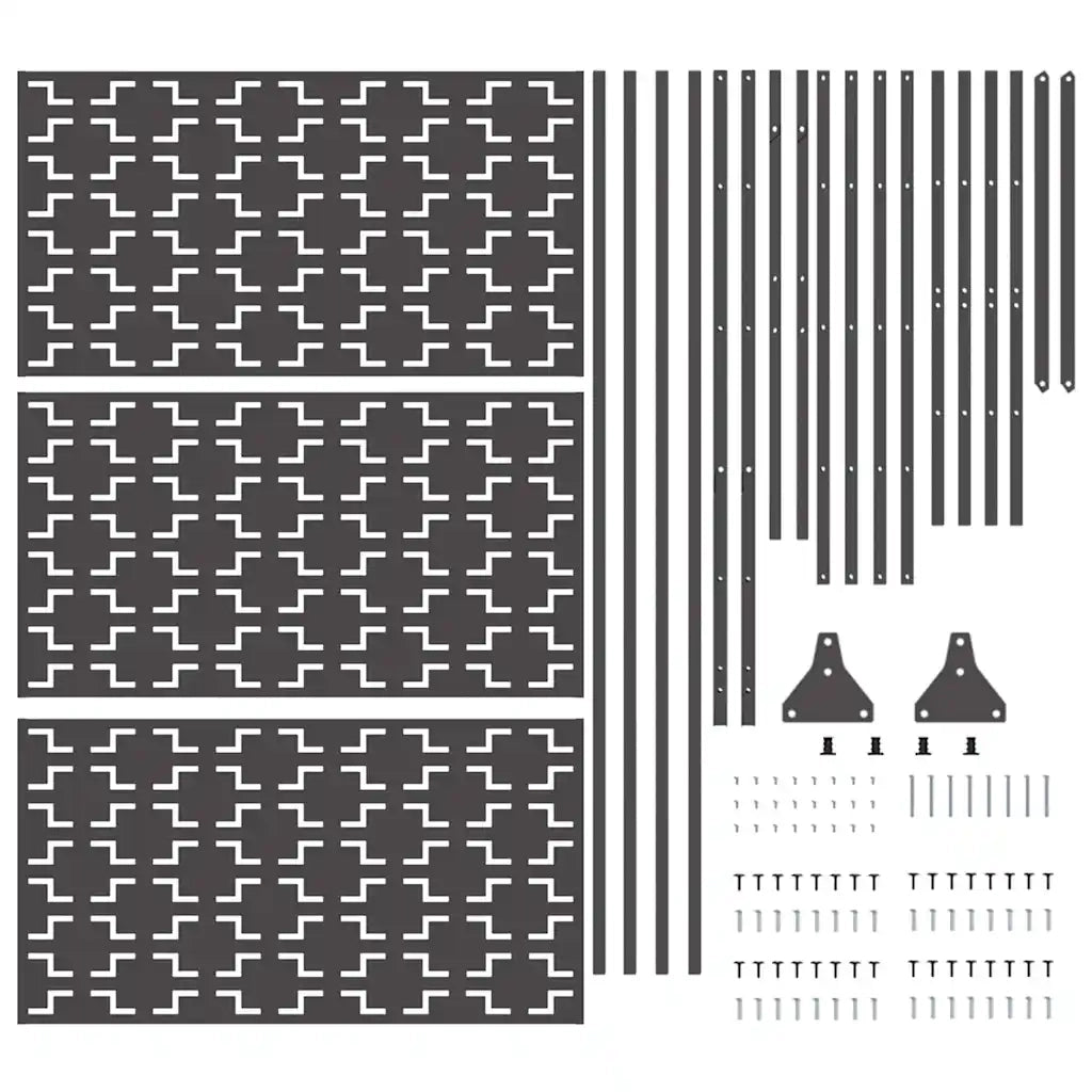 Schermo per Privacy Nero 100 x 50 x 180 cm Acciaio 868577