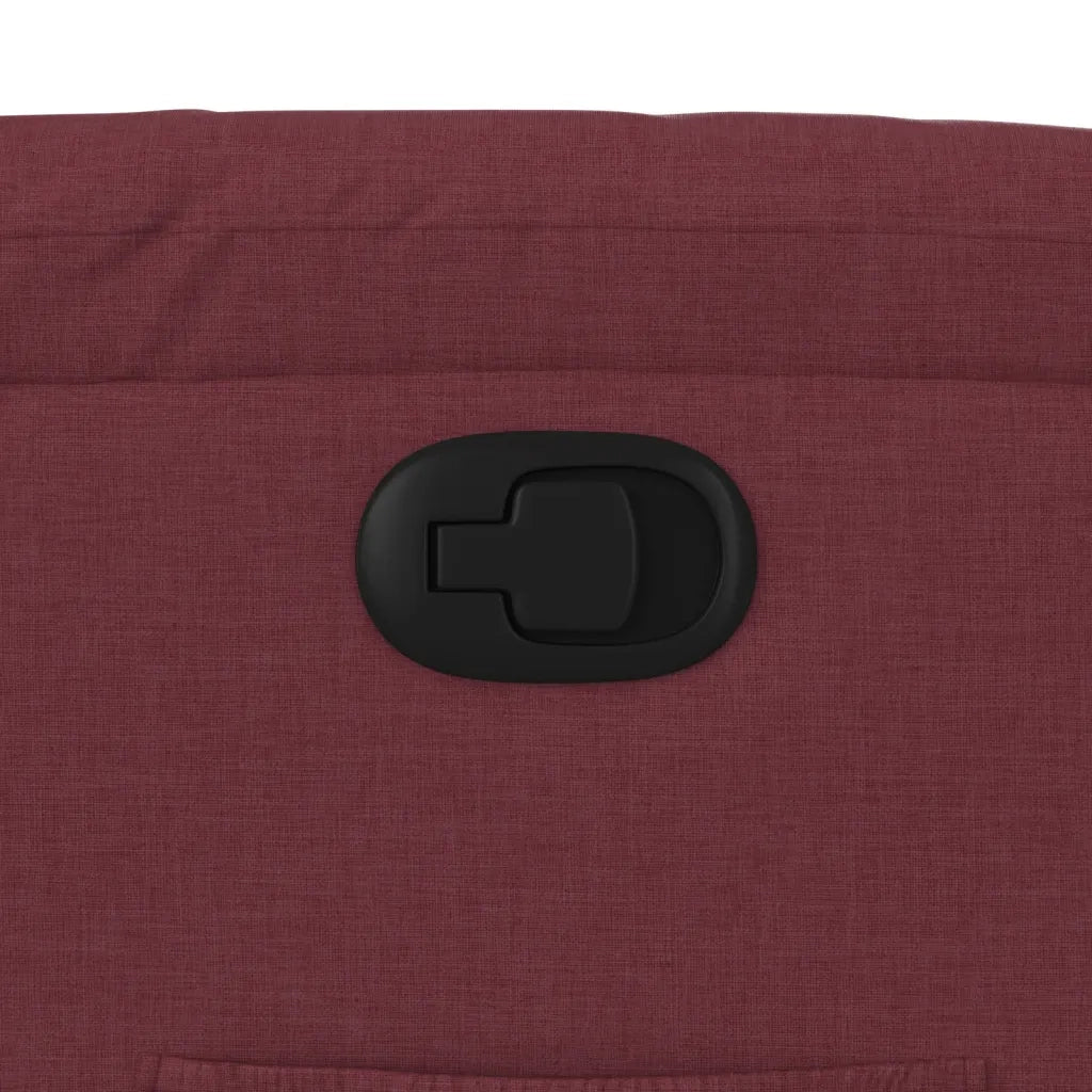 Poltrona Reclinabile in Tessuto Rosso Vino 373465