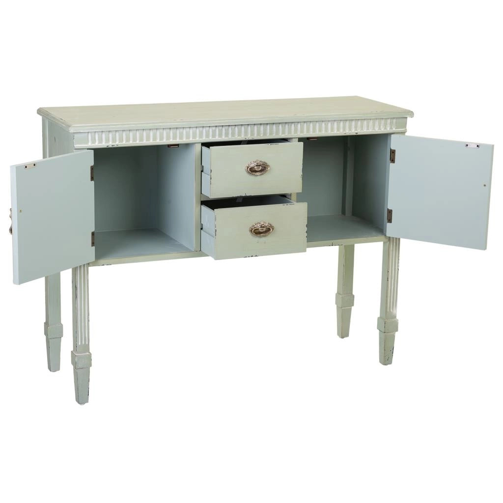 Credenza in legno verde 108x36x82h