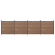 Recinzione frangivento e per la privacy in legno composito marrone (WPC) 183 x 705 cm 03_0001447