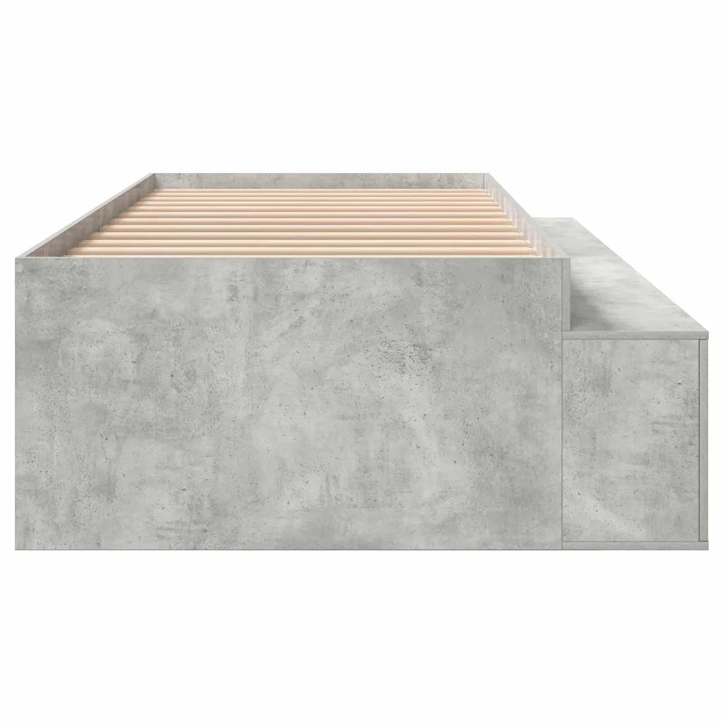 Struttura del letto con cassetto Grigio cemento 100 x 200 cm 3335184