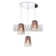 SOSPENSIONE CROMO TONDA 3 LUCI RAME 1164CR-S3 T-RA