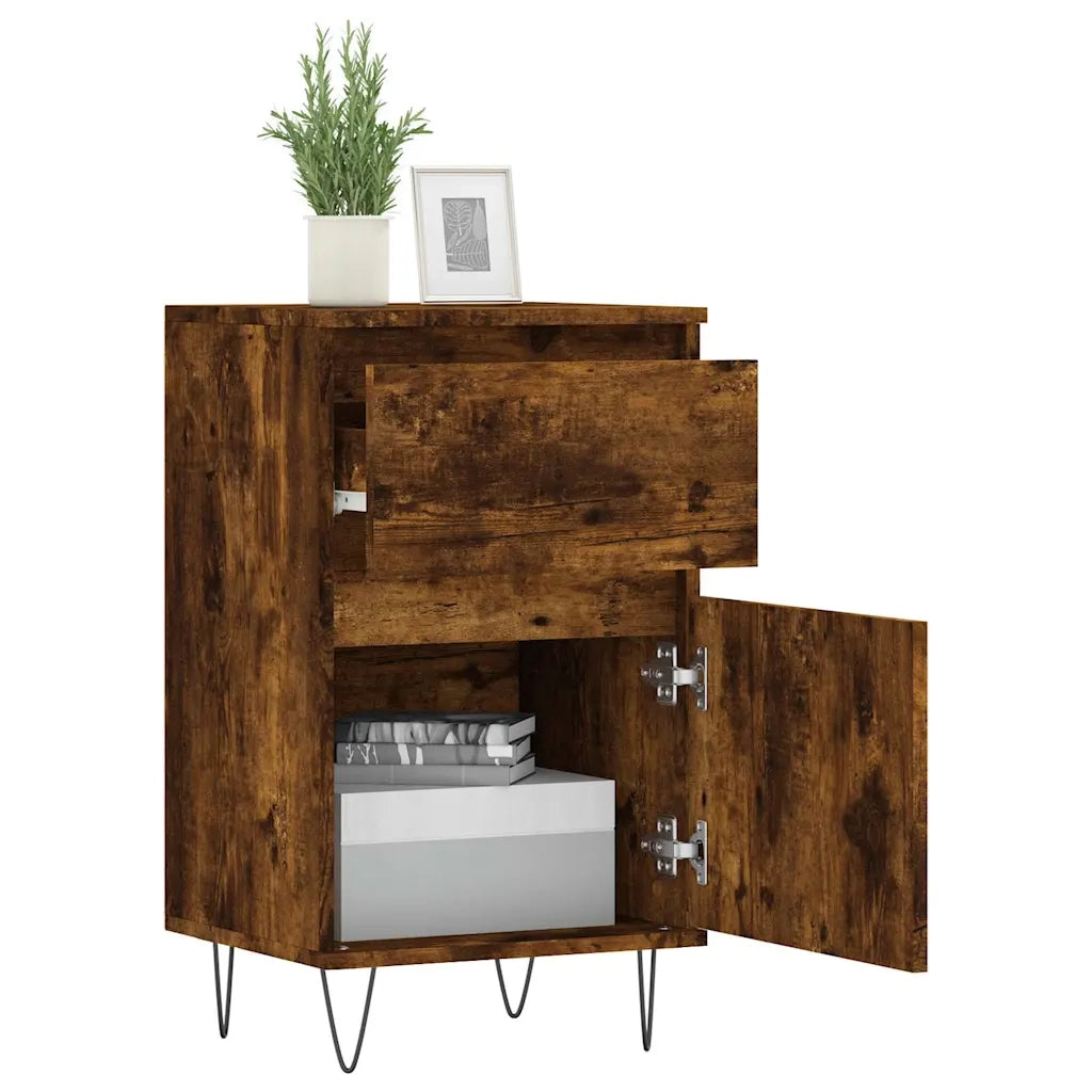 Credenza Rovere Fumo 40x35x70 cm in Legno Multistrato 831158
