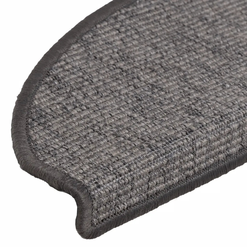 Tappetini per scale 15 pz 65x21x4 cm Beige e Grigio Semicircolari Grandi 326900