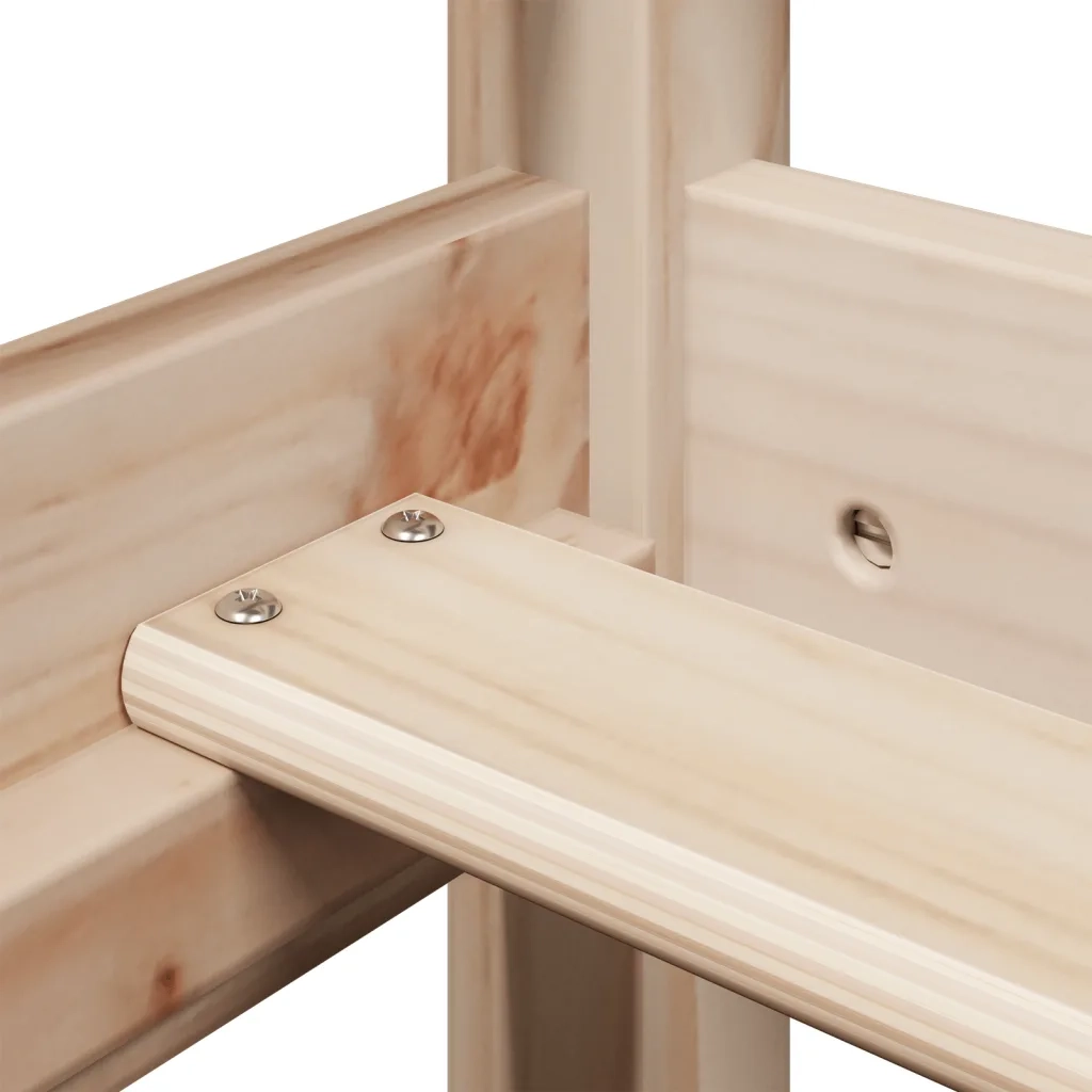 Letto singolo | Letto per adulti | Dormeuse con Tetto 80x200 cm in Legno Massello di Pino