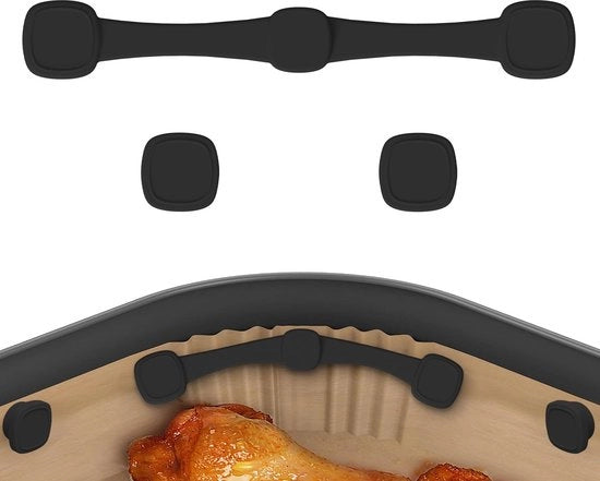 Sostituto di magneti per air fryer, set da 4, magneti resistenti al calore a base di samario-cobalto, clip in silicone per magneti air fryer.
