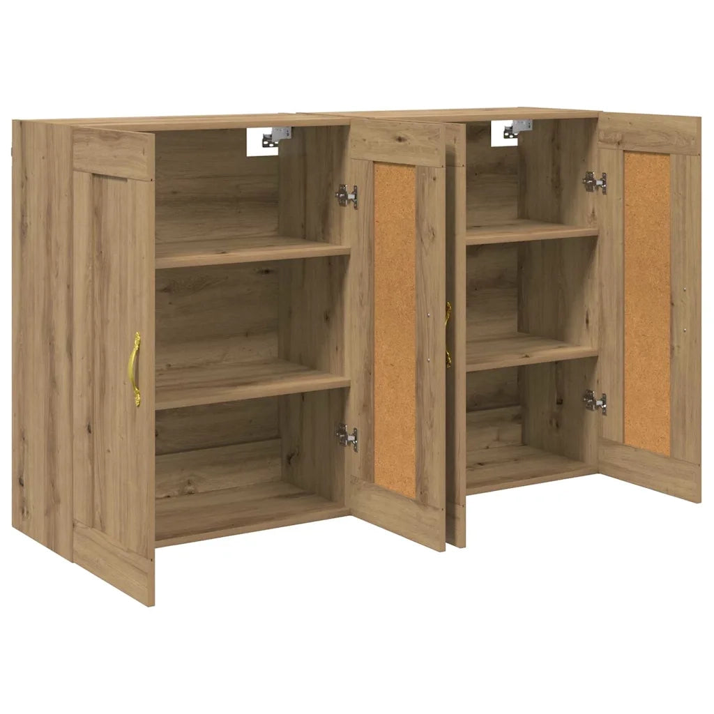 Mobile a muro 2 pcs Rovere artigianale 69,5 x 34 x 90 cm