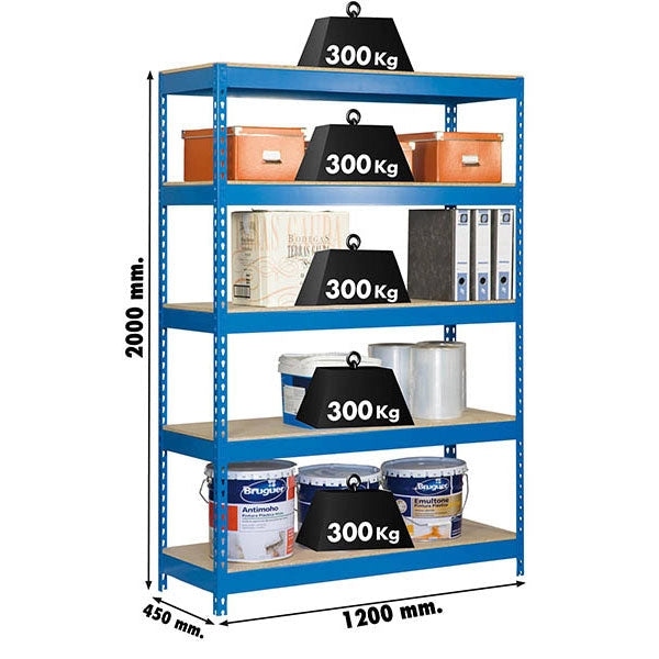BRICOFORTE 1204-5 CHIPBOARD AZUL/MADERA