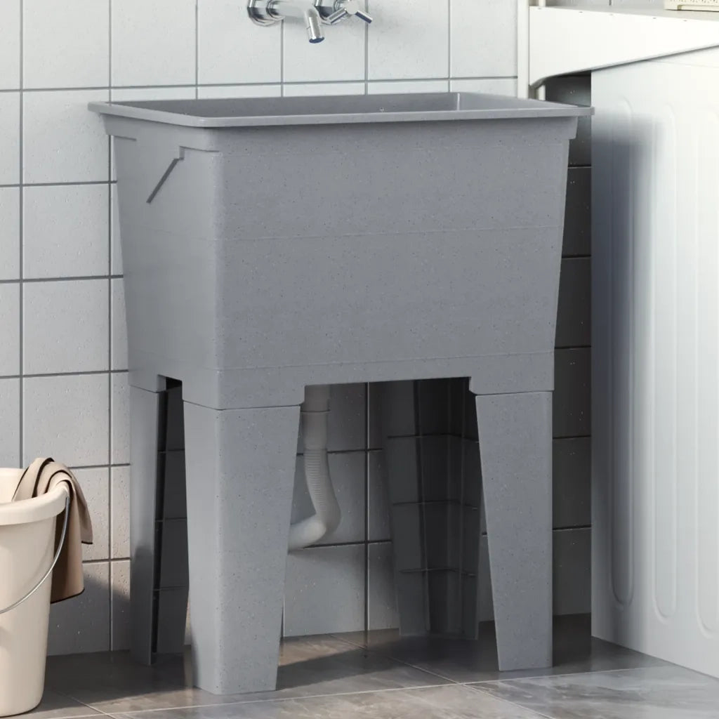 Vasca per Lavanderia Grigia 59x41x75 cm in Resina CFW6640574