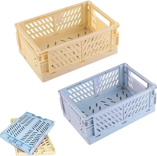 2 cassetti ripiegabili, contenitore di archiviazione, contenitori di plastica, cassetto ripiegabile, plastica, stabile, mini-contenitori, contenitore di plastica pieghevole, cassetto ripiegabile per cucina, camera da letto, ufficio