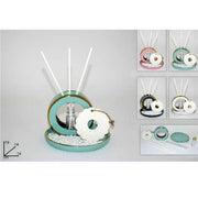 Trade Shop - Set Profumatore D'ambiente Cerchio Con Bastoncini Idea Regalo 4 Colori Cm001434 -