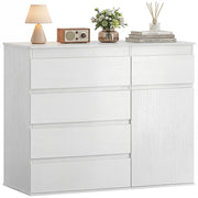 Cassettiera 5 Cassetti con Ante ¨C Zephmum ¨C Bianco 100x40x80