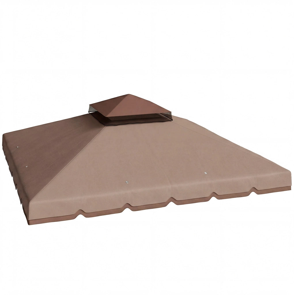 Toldo da giardino 3x3 m ¨C zephmum ¨C caqui, UPF 30+, con fori di drenaggio