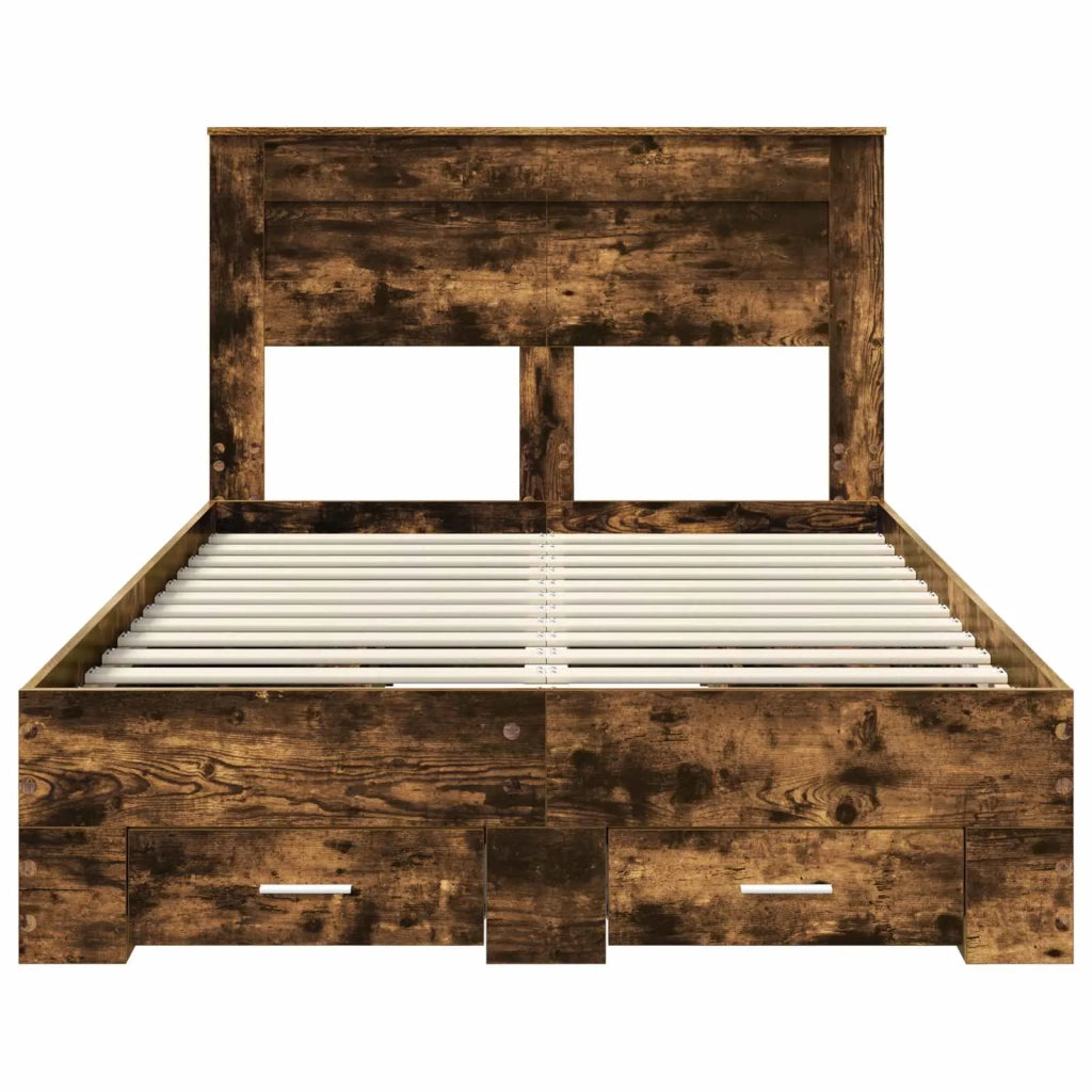 Struttura del letto Rovere fumé 120 x 200 cm Legno multistrato 3410015
