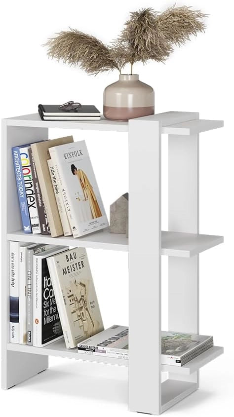 Divisorio per ambienti Basil, Bianco, 51.8 x 70 cm, utilizzabile come divisorio o come libreria aperta