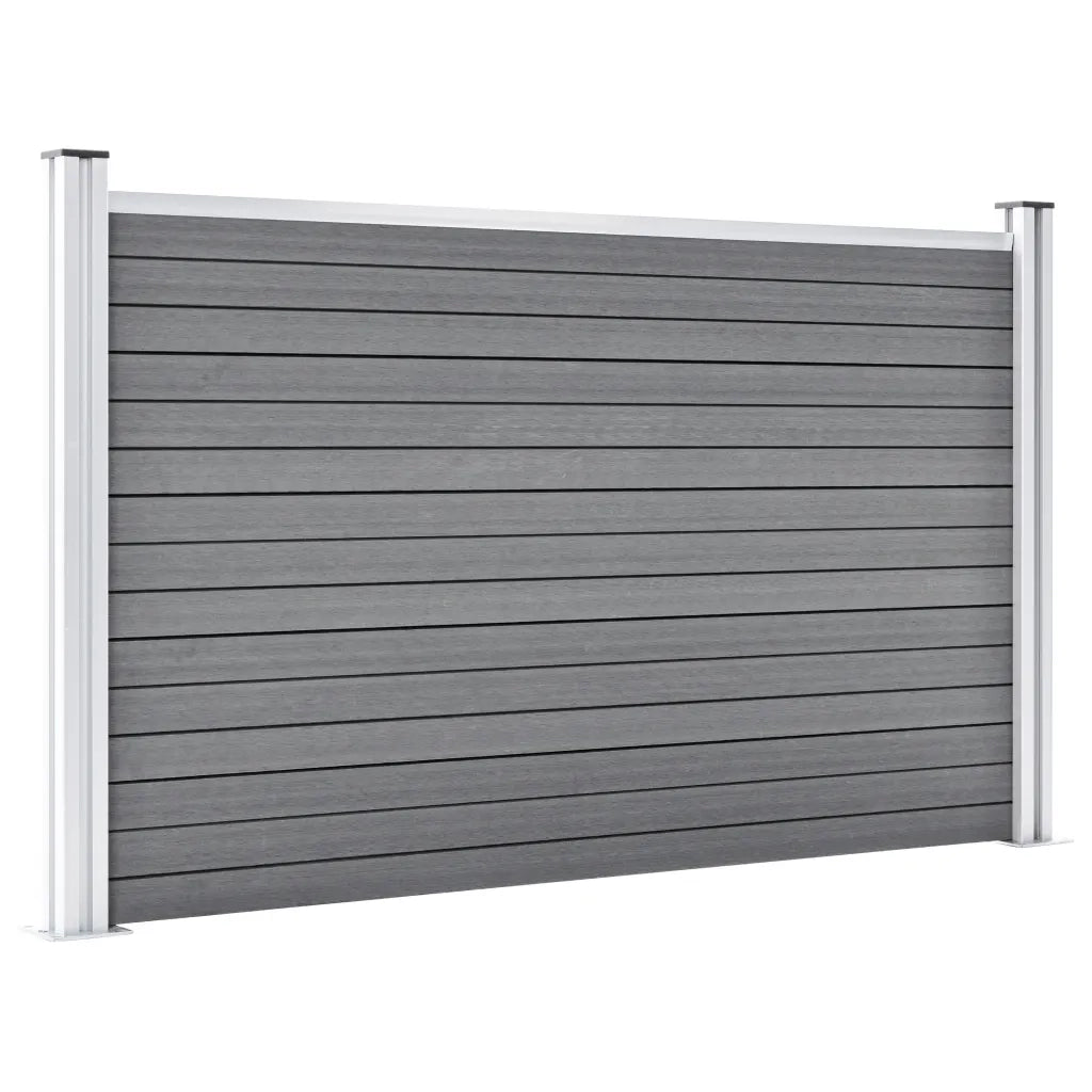 Recinzione da Giardino in WPC 699x106 cm Grigia cod mxl 23385