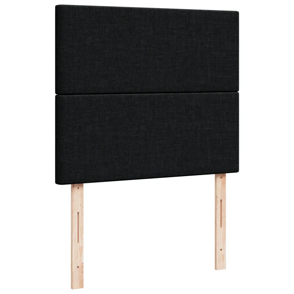 Giroletto a Molle con Materasso Nero 120x200 cm in Tessuto