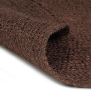 Tappeto Lavorato a Mano in Juta Rotondo 90 cm Marrone 133671