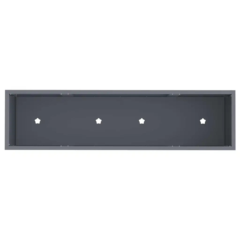 Vaso da Giardino Rialzato Antracite 100 x 26 x 82 cm Acciaio 865878