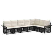 Set Divano da Giardino 7 pcs Nero polyrattan 3434839
