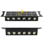 Trade Shop - Applique Parete Lampada Da Esterno Ricarica Solare Bidirezionale Impermeabile Meq-fo-12 -